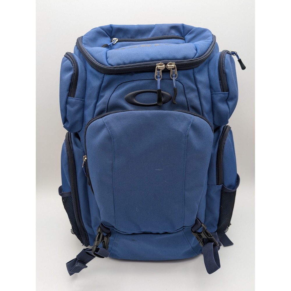 Oakley Blue Tactical Backpack Multi Pocket Padded Straps Canvas Bag